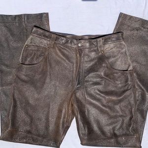 Wilson Leather M. Julian Leather Pants Brown Size 32 Mens Relaxed Fit Motorcycle